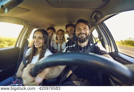 Autotourism. Holidays And Vacations. Car Ride, Auto Journey. Just Keep Driving.