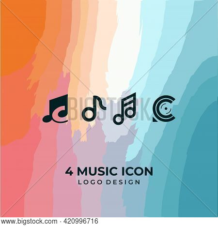 A Clean, Modern Logo Of A Music Note Symbol On An Artistic Background.
Eps 10, Vector.