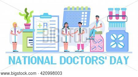 National Doctors Day Concept Vector. Medical, Healthcare Event Is Celebrated
