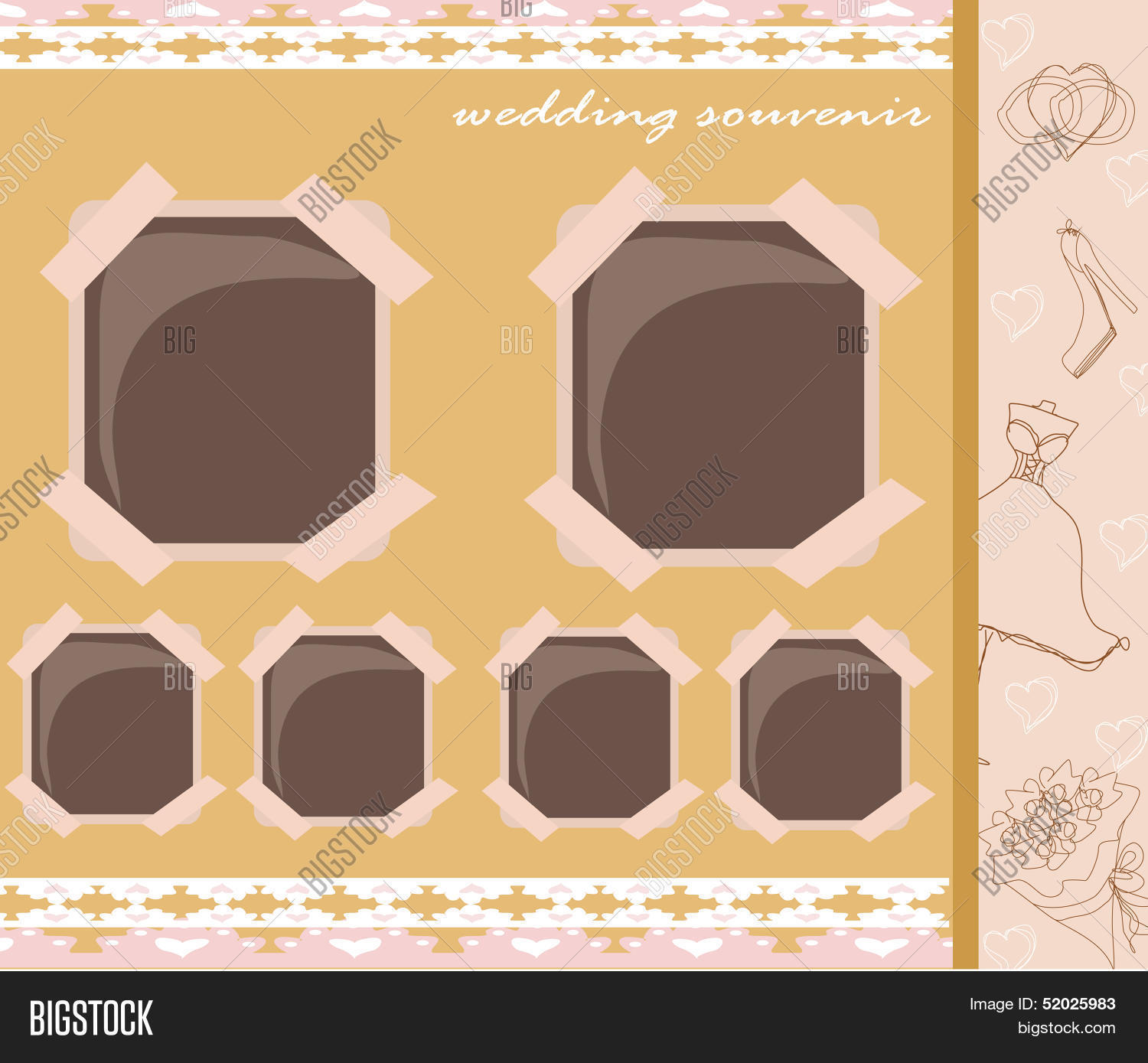 Vintage Wedding Album Vector & Photo (Free Trial) Bigstock