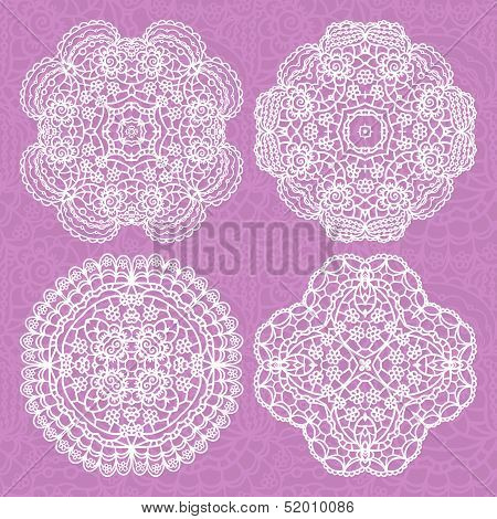 Set of lace ornaments