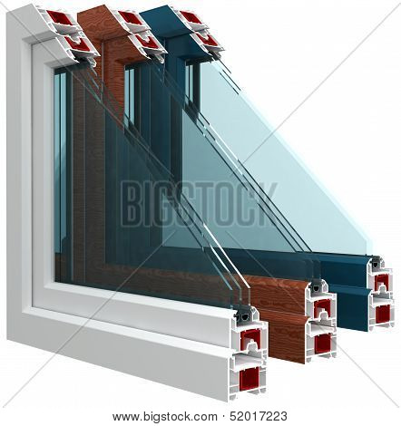 plastic window with color lamination