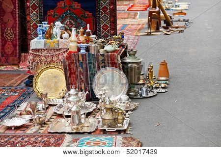 Street Flea Market In Yerevan