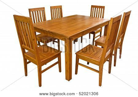 Dining Table And Chairs Isolated