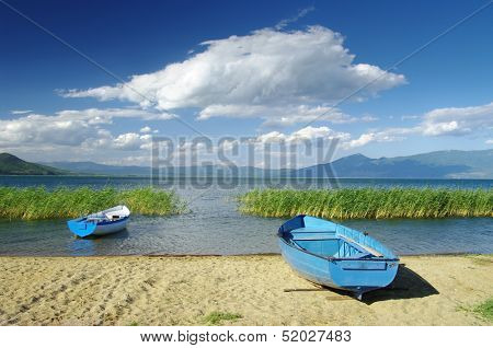 cloudscape on the Prespa Lake in National Park Galicica, Republic of Macedonia