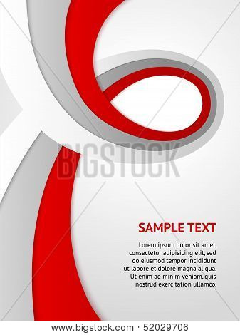 Business Background With Red And White Ribbon