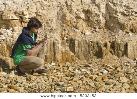 Genç jeolog eğitim Rock türü