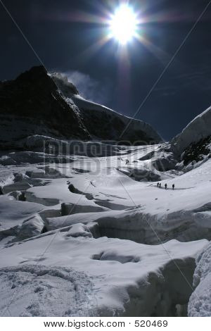 Hegyi gleccser-val pattint