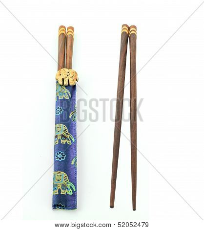 Oriental Chopsticks Isolate