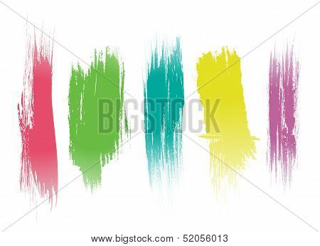 Set of color brushes