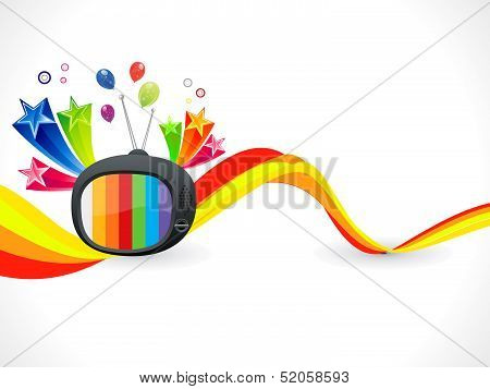Abstract Wave Tv Exploding