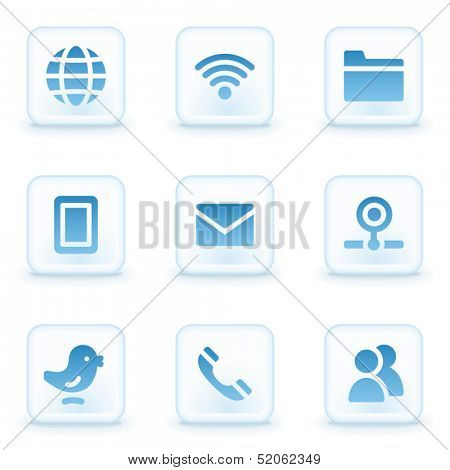 Communication web icons, winter buttons