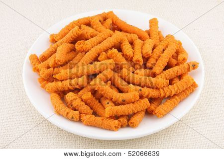 Traditional indian spicy snack - chakali,