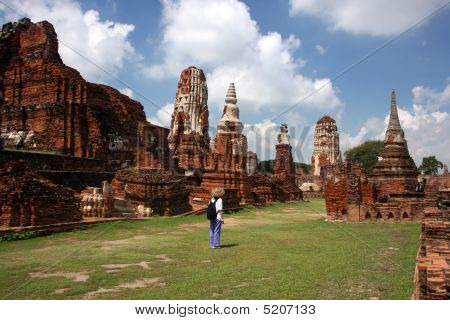 Tempio Mahathat wat Prha In Ayutthaya