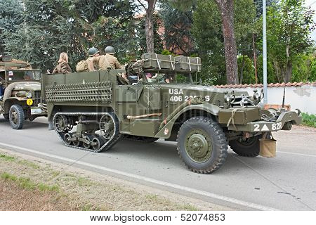 Old Half-track Military Vehicle