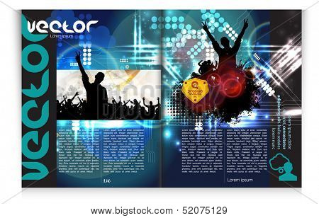 Modern magazine design. Vector