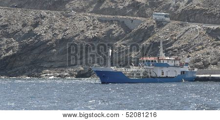 Port In Santorini's Caldera