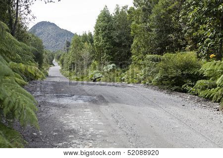 The Austral Road Crossing Through Pumalin Park.