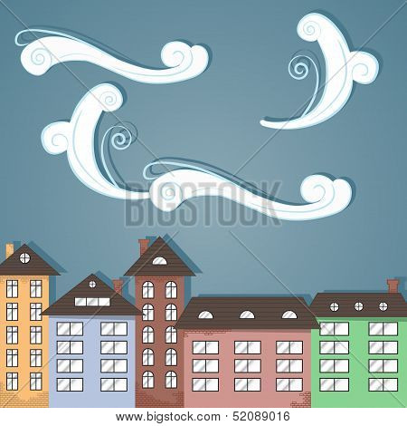 Paper City Under Clouds.