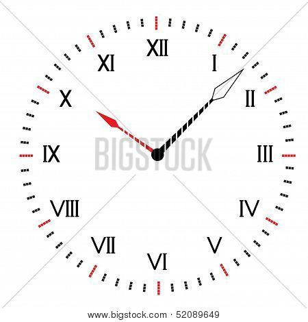Two-color Round Clock.