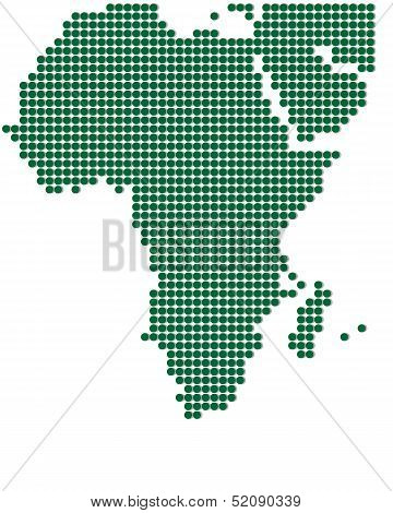 Green Map Of Africa.