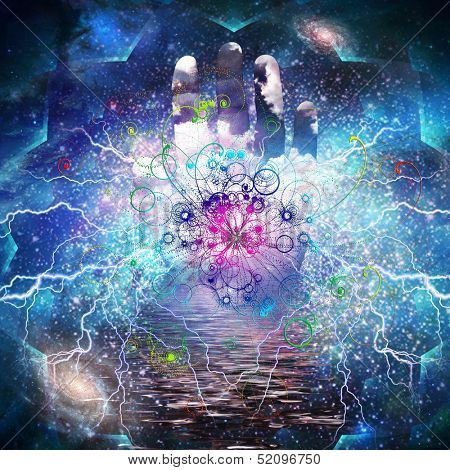 Open hand and particle design