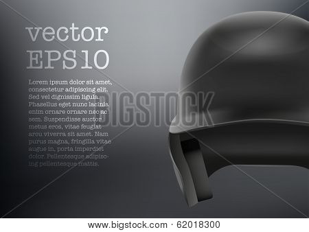 Baseball helmet front view vector. isolated