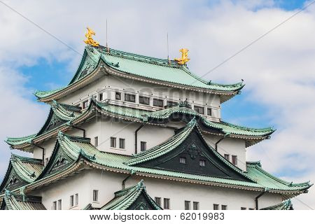 Nagoya Castle  with Sky background in Autumn