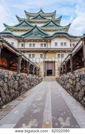 The Nagoya Castle with blue sky backgrond