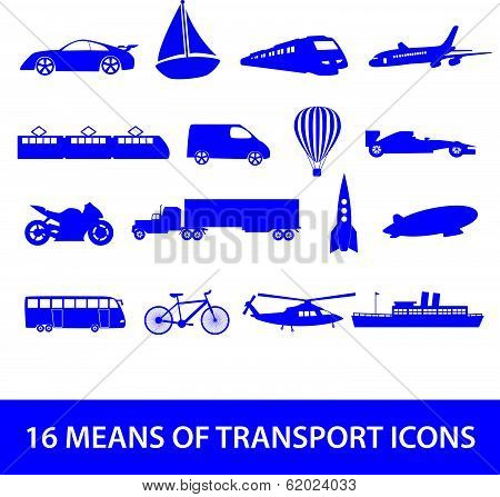 means of transport icon set eps10