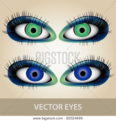 vector eyes set eps10