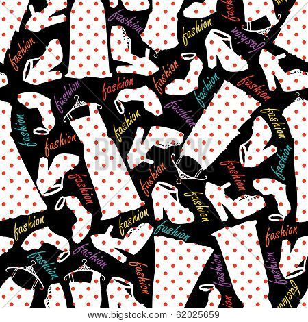 Polka Dot Dresses In Seamless Pattern