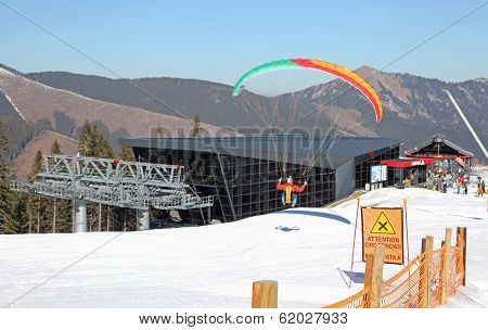 Modern Cableway Funitel In Ski Resort Jasna - Low Tatras Mountains, Slovakia