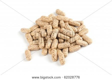 Multivitamin Tablets On White