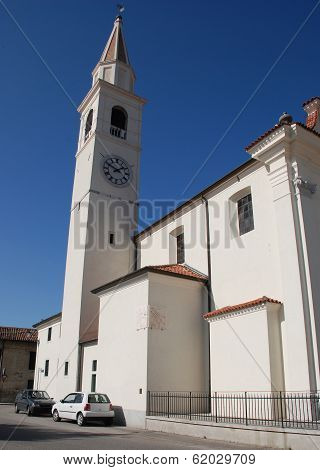 Saint Agnes Church With Sundial In Aiello