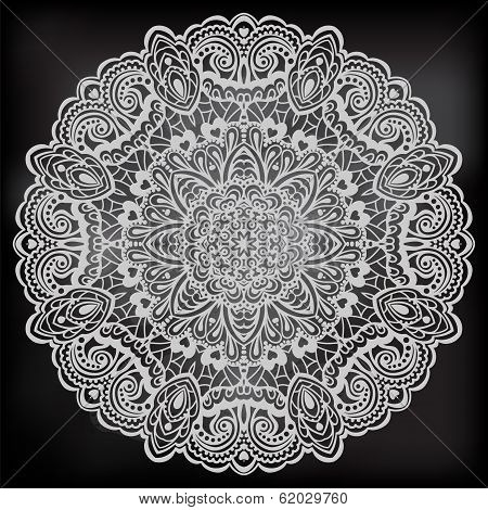 Flower Mandala. Abstract element for design