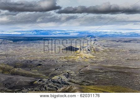 Scenic View Of Volcanic Landscape In Iceland