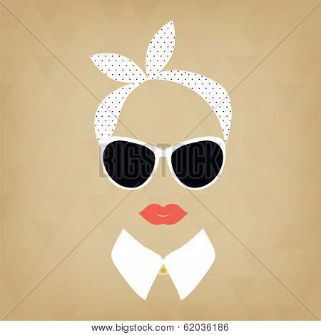 Hipster Lady With A Headscarf