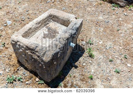 Monastery (friary) In Messara Valley At Crete Island In Greece. Messara - Is  Largest Plain In Crete