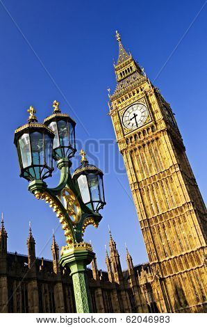 Big Ben and Houses of Parliament in London