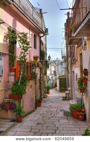 Alleyway. San Giovanni Rotondo. Puglia. Southern Italy.