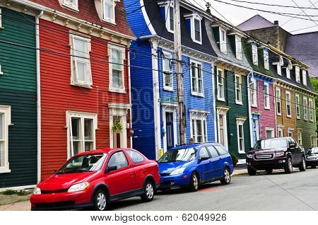 Colorful houses in St. John's, Newfoundland, Canada