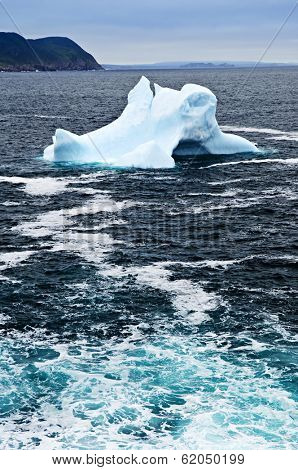 Melting iceberg off the coast of Newfoundland, Canada