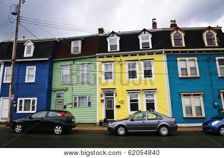 Colorful houses in St. John's, Newfoundland, Canada
