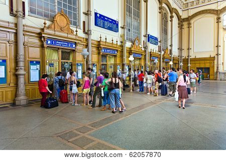 People Buy Tickest In The Famous West Train Station