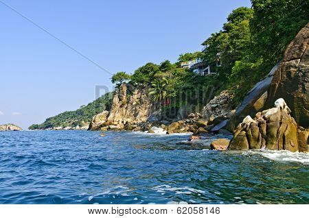 View on Pacific coast of Mexico near Puerto Vallarta