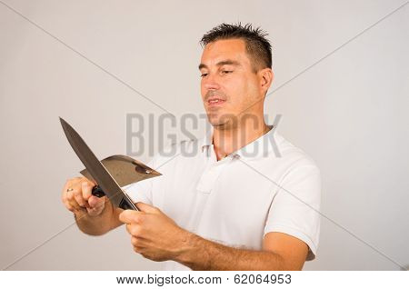 Man With Kitchen Knives