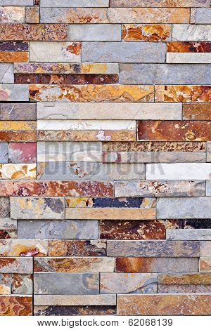 Background of natural slate stone veneer wall