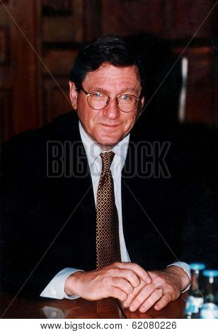 BUDAPEST, HUNGARY - MARCH 12: United States Special Envoy Richard Holbrooke.  Holbrooke is the architect of the Dayton Peace Agreement, which ended the war in Bosnia in 1995 on Mar 12, 1997 in Budapest, Hungary.