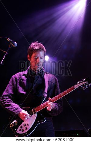 BUDAPEST - AUG 12: The rock band Radiohead perform in concert at the Sziget music festival in Budapest, Hungary, on  Saturday, August 12, 2006.
